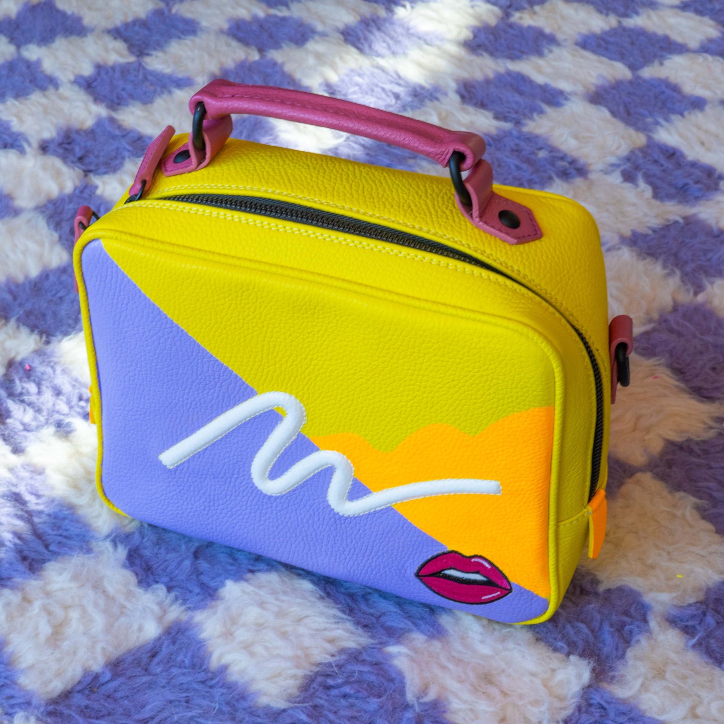 Unique hand painted Squiggle bag