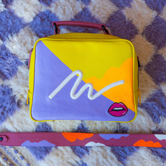 Unique hand painted Squiggle bag