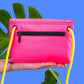 Pink bag (black multi + neon yellow strap)