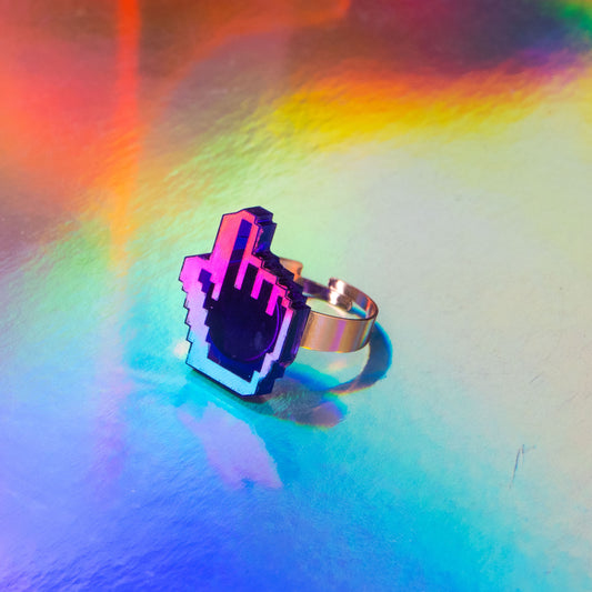 Acrylic purple cursor ring