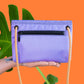 Lilac bag (orange multi + neon pink strap)