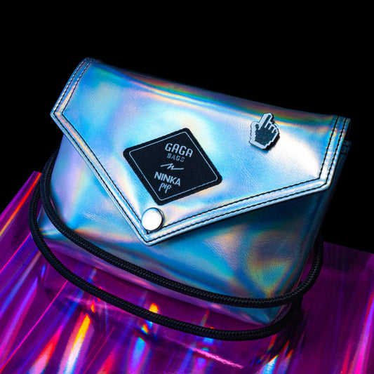 Holographic bag (black strap)