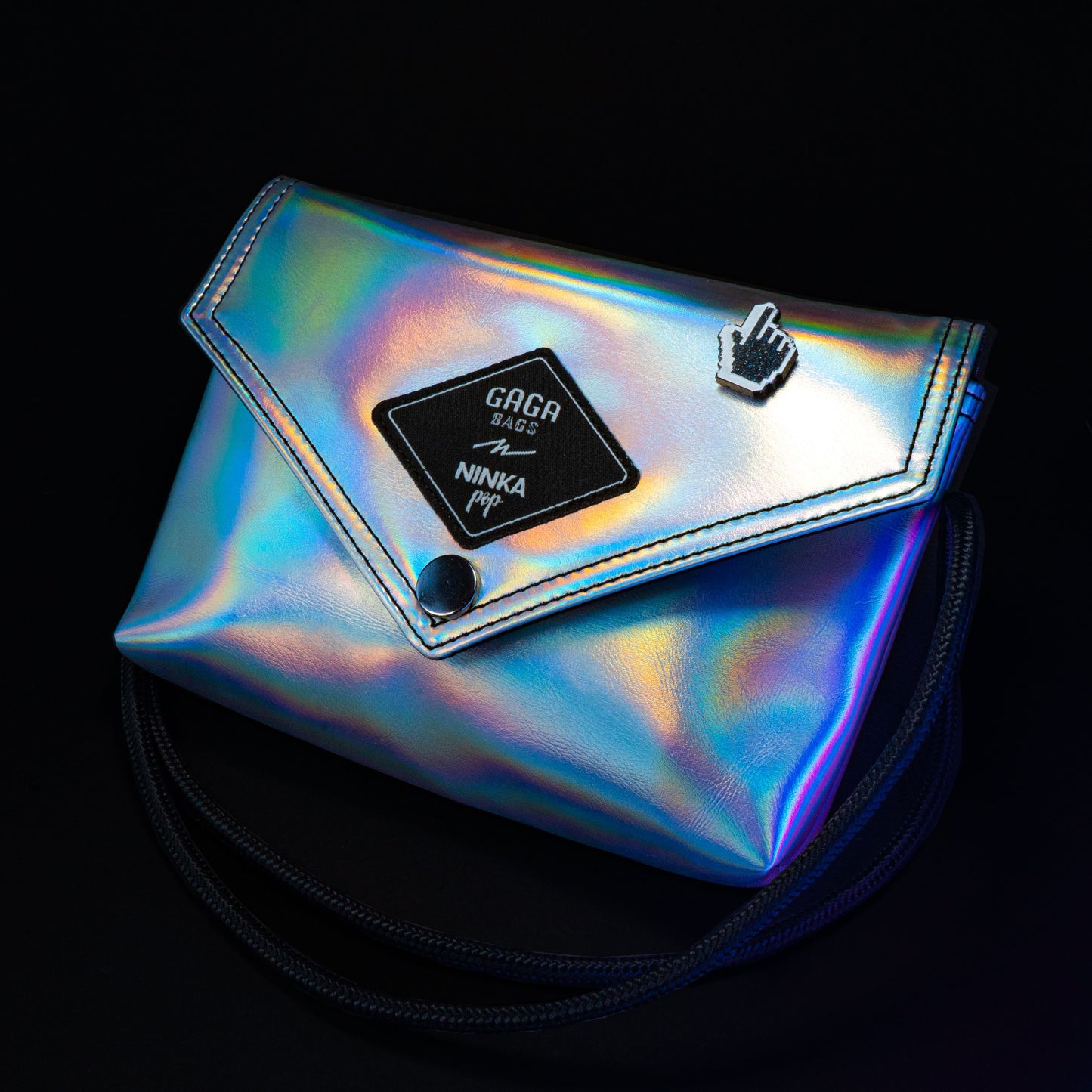 Holographic bag (black strap)