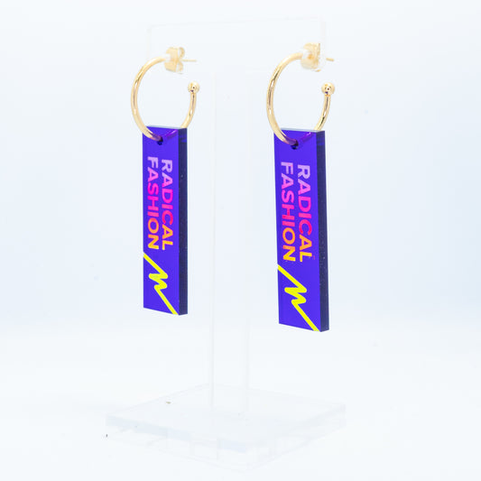 Radical Fashion rainbow tag hoops