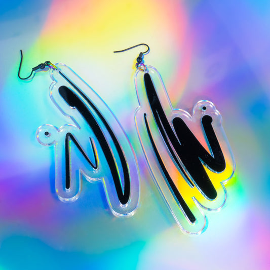 Squiggle n.1 transparent hooks