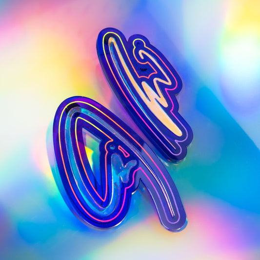 Squiggle n.2 purple iridescent