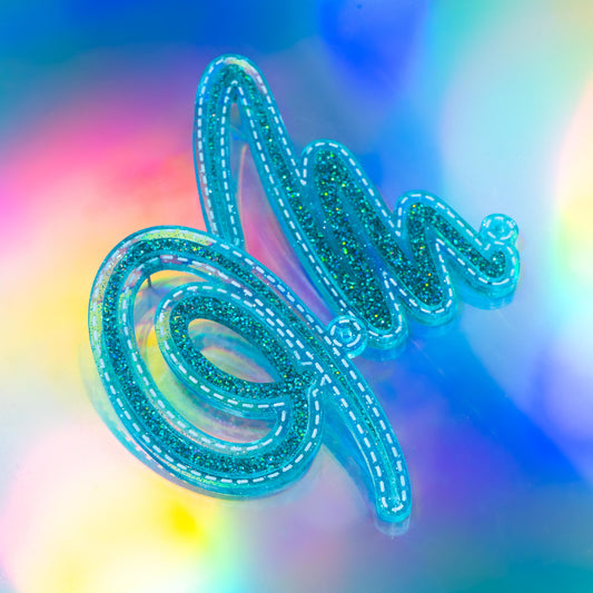 Squiggle n.3 emerald glitter