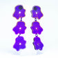 Vaporwave purple triple blob dangles