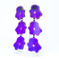 Vaporwave purple triple blob dangles