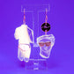 Iridescent & pink mirror boi statue hooks