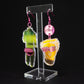 Iridescent & pink mirror boi statue hooks
