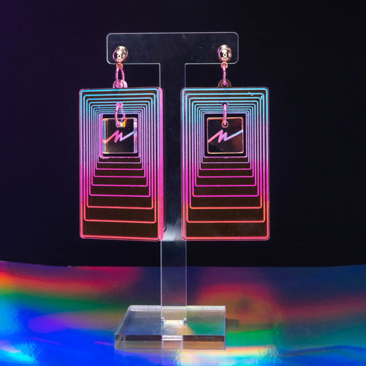Neon pink Void dangles